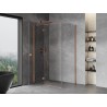 Mexen Mist-H T pivot shower cabin left 100 x 75 cm, transparent, brushed copper - 8A5T-100-075-65-00-L