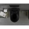 Mexen Lena Rimless toilet bowl with a slim soft close toilet seat, duroplast, Black matt/gold scales pattern - 30224078