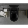 Mexen Lena Rimless WC Bowl with Slow-Close Slim Seat, Duroplast, Black Matte/Gold Scale Pattern - 30224078