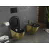 Mexen Lena Rimless WC bowl with slow-closing slim seat, duroplast, black matte/gold scale pattern - 30224078