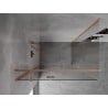 Mexen Mist H T Left Hinged Shower Enclosure 120 x 95 cm, Transparent, Brushed Copper - 8A5T-120-095-65-00-L