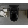 Mexen Lena Rimless WC Bowl with Slow-Close Slim Seat, Duroplast, Matte Black/Gold - 30224076