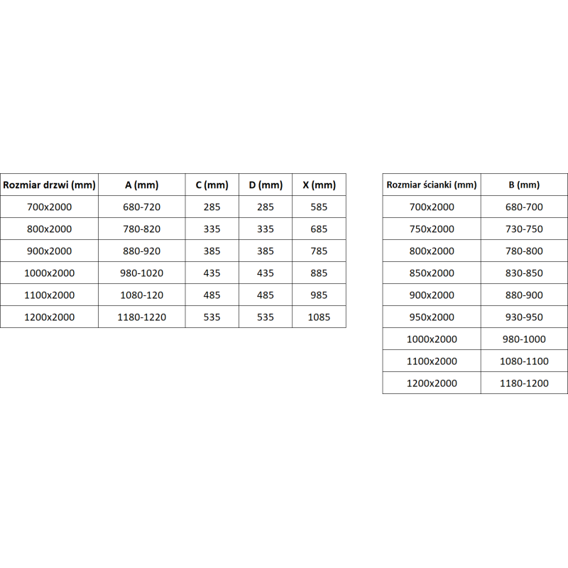 Mexen Exo swing shower cabin 80 x 95 cm, transparent, black - 814-080-095-70-00