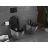 Mexen Lena Rimless WC Bowl with Slim Soft-Close Seat, Duroplast, Black Matte/Silver Scale Pattern - 30224072