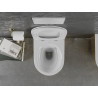 Mexen Lena Rimless WC bowl with slow-close slim seat, duroplast, white/gold - 30224006