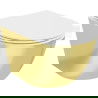 Mexen Lena Rimless toilet bowl with a slim soft close toilet seat, duroplast, white/gold - 30224006
