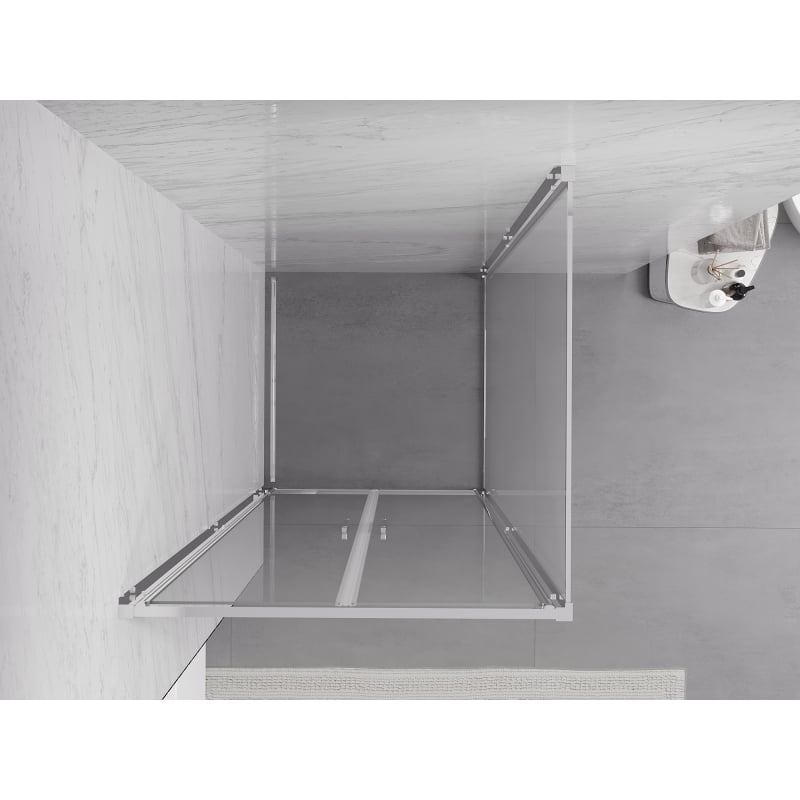 Mexen Exo-B Duo pivot shower cabin 120 x 120 cm, transparent, chrome - 814-120-120-01-00