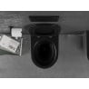 Mexen Lena Rimless toilet bowl with a slim soft close toilet seat, duroplast, Black matt/silver - 30224074
