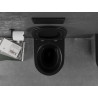 Mexen Lena Rimless Toilet Bowl with Soft-Close Slim Seat, Duroplast, Matte Black/Silver - 30224074