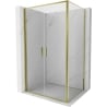 Mexen Exo hinged shower cabin 110 x 85 cm, transparent, gold - 814-110-085-50-00