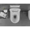 Mexen Lena rimless toilet bowl with soft-close slim seat, duroplast, white/gold line - 30224005