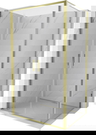 Mexen Exo swing shower cabin 120 x 85 cm, transparent, gold - 814-120-085-50-00