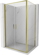 Mexen Exo-B Duo swing shower enclosure 120 x 110 cm, transparent, gold - 814-120-110-50-00