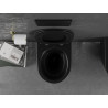 Mexen Lena Rimless WC bowl with slim soft-close duroplast seat, black matte/gold line - 30224075