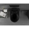 Mexen Lena Rimless WC Bowl with Soft Close Slim Seat, Duroplast, Black Matte/Gold Line - 30224075
