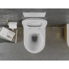 Mexen Lena Rimless WC Bowl with Slow-Close Slim Seat, Duroplast, White/Gold Line Pattern - 30224007