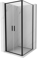 Mexen Exo-B Duo hinged shower enclosure 120 x 120 cm, transparent, black - 814-120-120-70-00