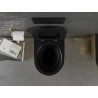 Mexen Lena Rimless WC Bowl with Soft-Close Slim Seat, Duroplast, Matte Black/Gold Line Pattern - 30224077