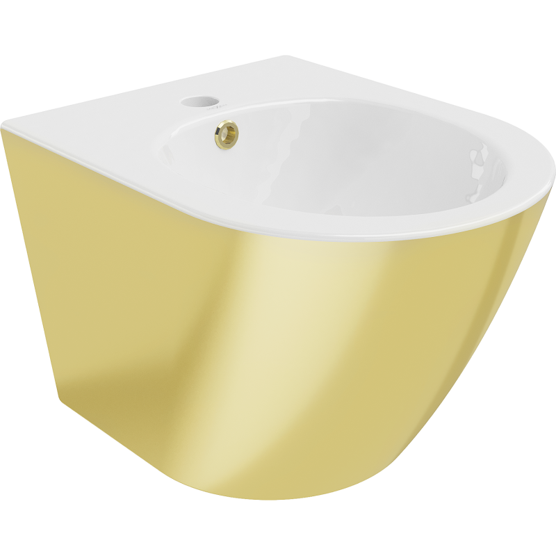 Mexen Lena hanging bidet, white/gold - 35224806
