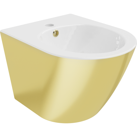 Mexen Lena suspended bidet, white/gold - 35224806