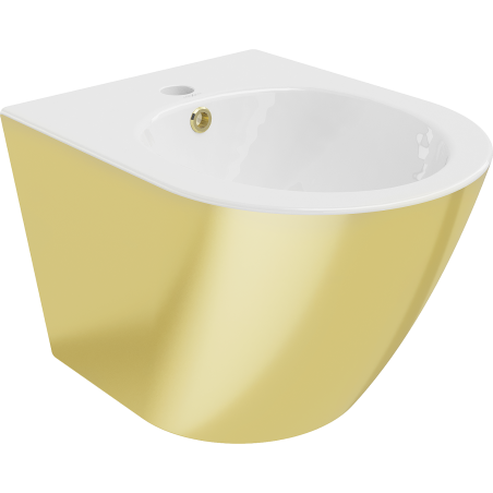 Mexen Lena wall hung bidet, White/Gold - 35224806
