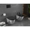 Mexen Lena wall-hung bidet, matte black/silver - 35224874