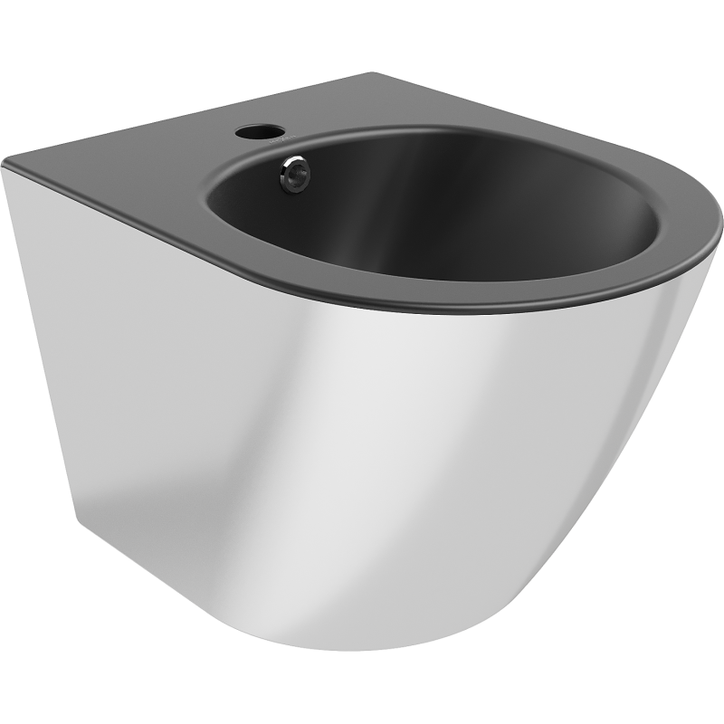 Mexen Lena wall hung bidet, Black matt/Silver - 35224874