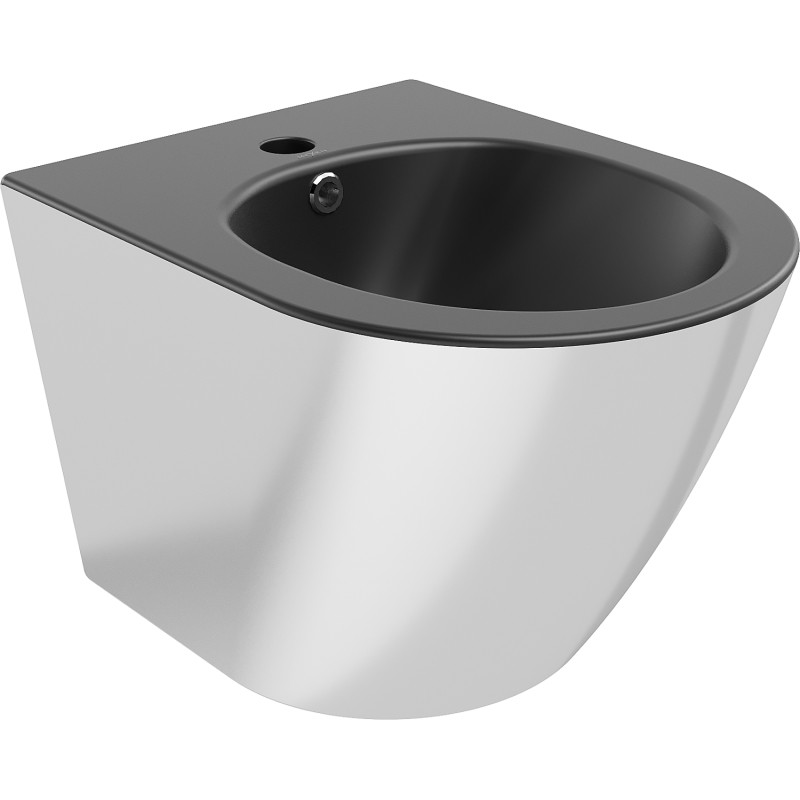 Mexen Lena wall-hung bidet, black matte/silver - 35224874