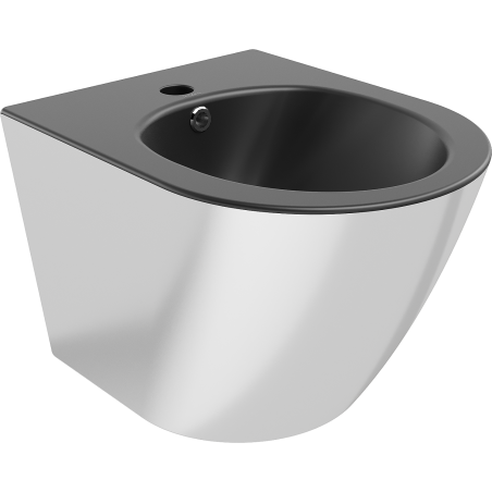 Mexen Lena wall-mounted bidet, matte black/silver - 35224874