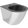 Mexen Lena wall-hung bidet, matte black/silver - 35224874