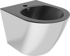 Mexen Lena wall hung bidet, Black matt/Silver - 35224874