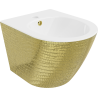 Mexen Lena wall hung bidet, White/Gold scales pattern - 35224808