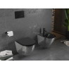 Mexen Lena wall-hung bidet, black matte/silver fish scale pattern - 35224872