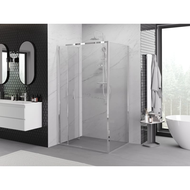 Mexen Exo-F foldable shower enclosure 110 x 95 cm, transparent, chrome - 816-110-095-01-00