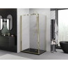 Mexen Exo-F foldable shower cabin 70 x 110 cm, transparent, gold - 816-070-110-50-00