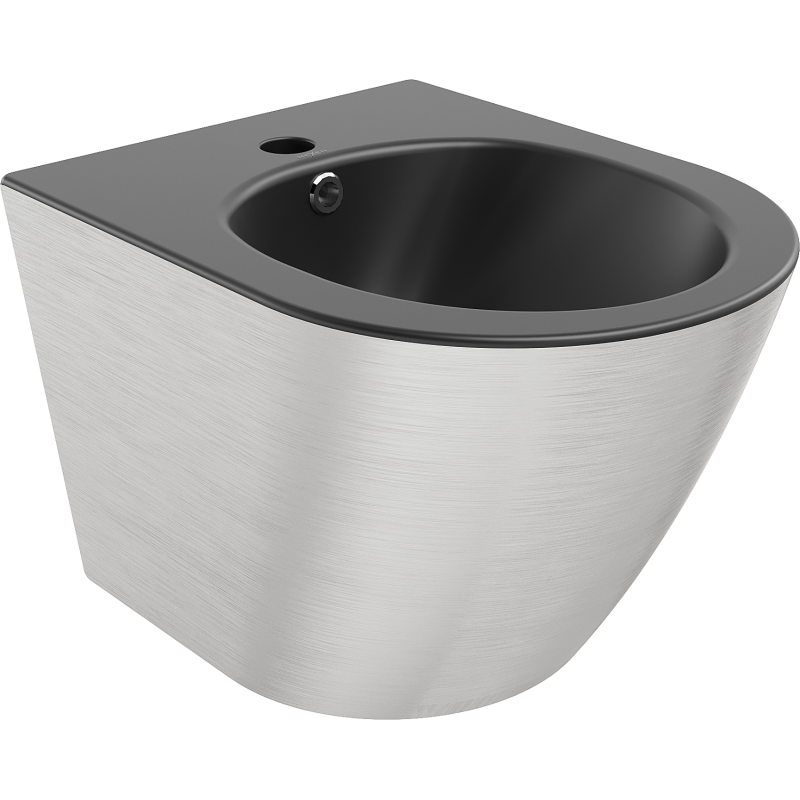 Mexen Lena wall hung bidet, Black matt/Silver line pattern - 35224873