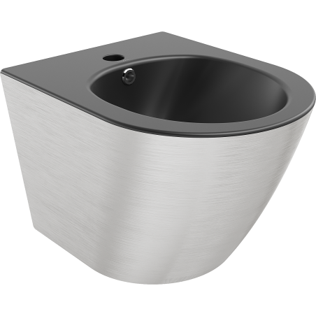 Mexen Lena wall-hung bidet, black matte/silver line pattern - 35224873