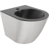 Mexen Lena wall-hung bidet, black matte/silver line pattern - 35224873