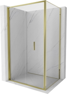 Mexen Exo-F folding shower cabin 95 x 110 cm, transparent, gold - 816-095-110-50-00