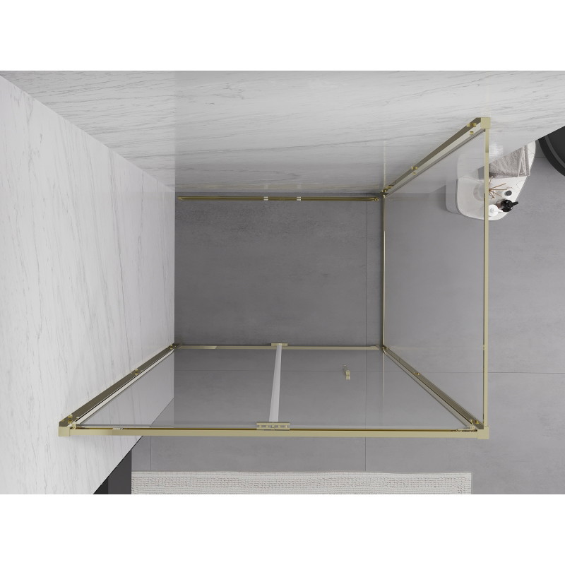 Mexen Exo-F folding shower enclosure 110 x 85 cm, transparent, gold - 816-110-085-50-00