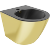 Mexen Lena wall-mounted bidet, matte black/gold - 35224876