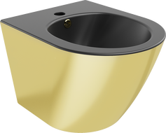 Mexen Lena wall hung bidet, Black matt/Gold - 35224876