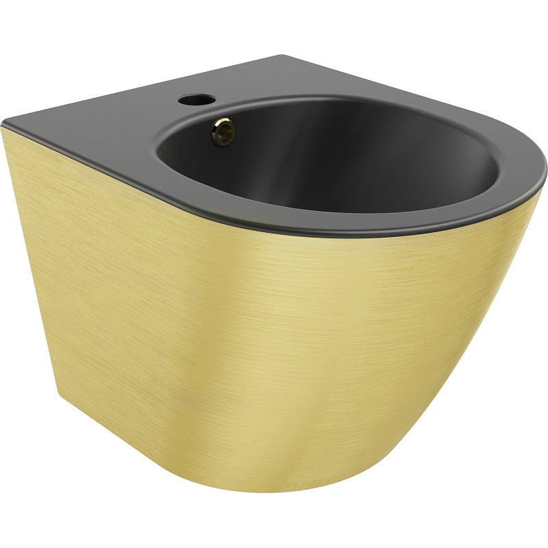 Mexen Lena hanging bidet, black matte/golden line pattern - 35224877