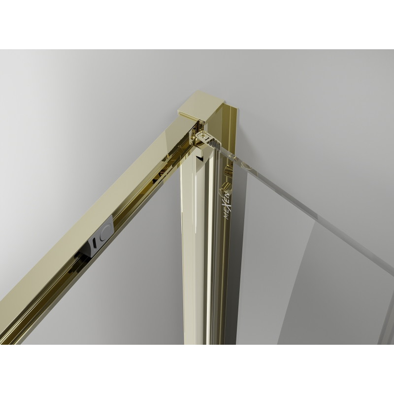 Mexen Exo-F folding shower cabin 110 x 110 cm, transparent, gold - 816-110-110-50-00