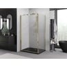 Mexen Exo-F folding shower cabin 120 x 110 cm, transparent, gold - 816-120-110-50-00