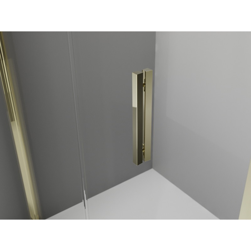 Mexen Exo-F folding shower cabin 120 x 120 cm, transparent, gold - 816-120-120-50-00