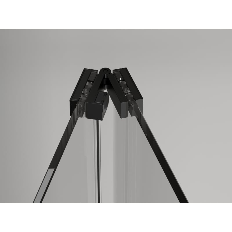 Mexen Exo-F folding shower cabin 100 x 110 cm, transparent, black - 816-100-110-70-00