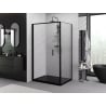 Mexen Exo-F folding shower cabin 120 x 80 cm, transparent, black - 816-120-080-70-00