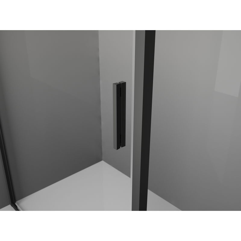 Mexen Exo hinged shower enclosure 70 x 110 cm, transparent, black - 817-070-110-70-00