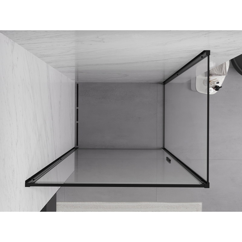 Mexen Exo-B swing shower enclosure 95 x 110 cm, transparent, black - 817-095-110-70-00